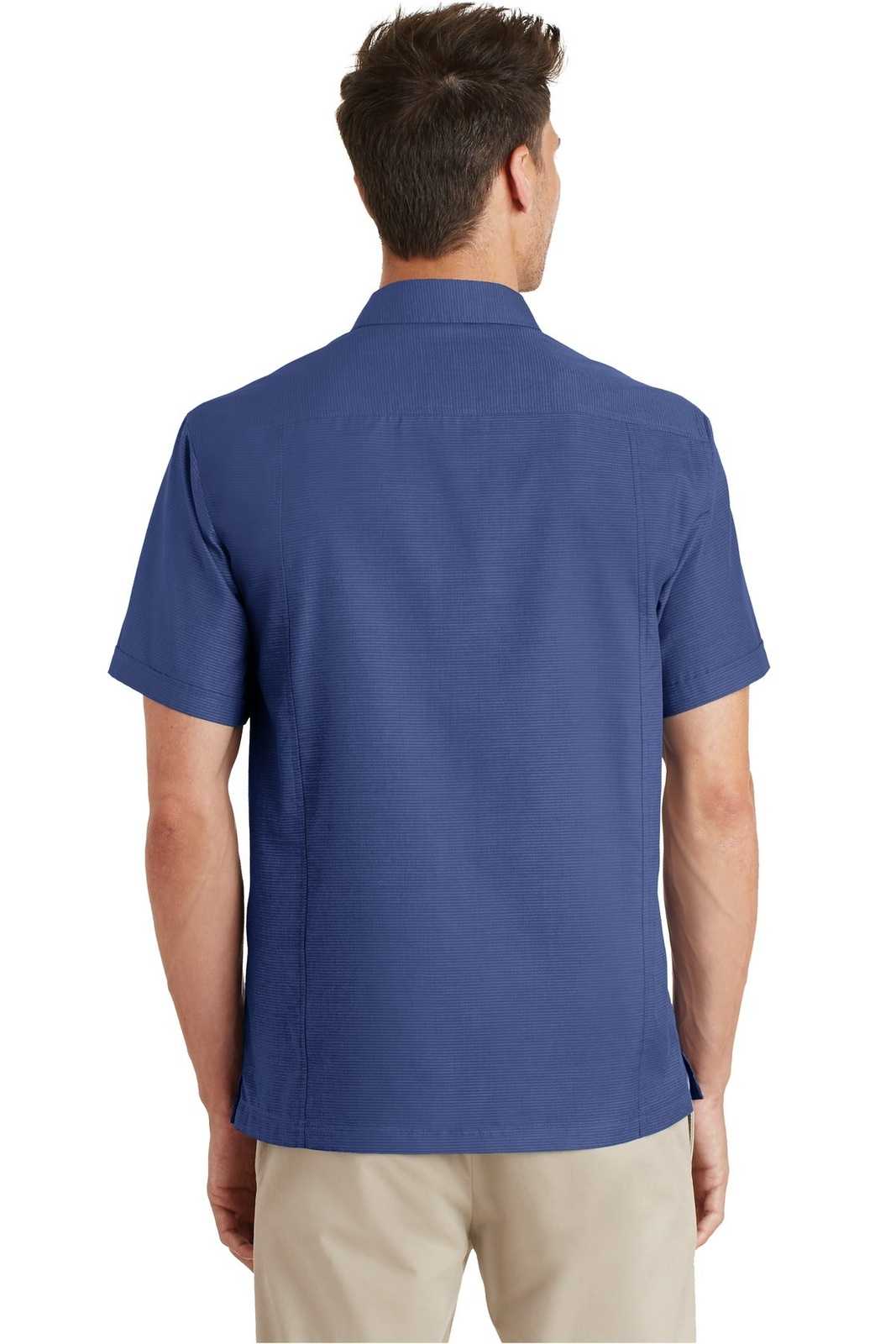 Port Authority S662 Textured Camp Shirt - Royal - HIT a Double - 2