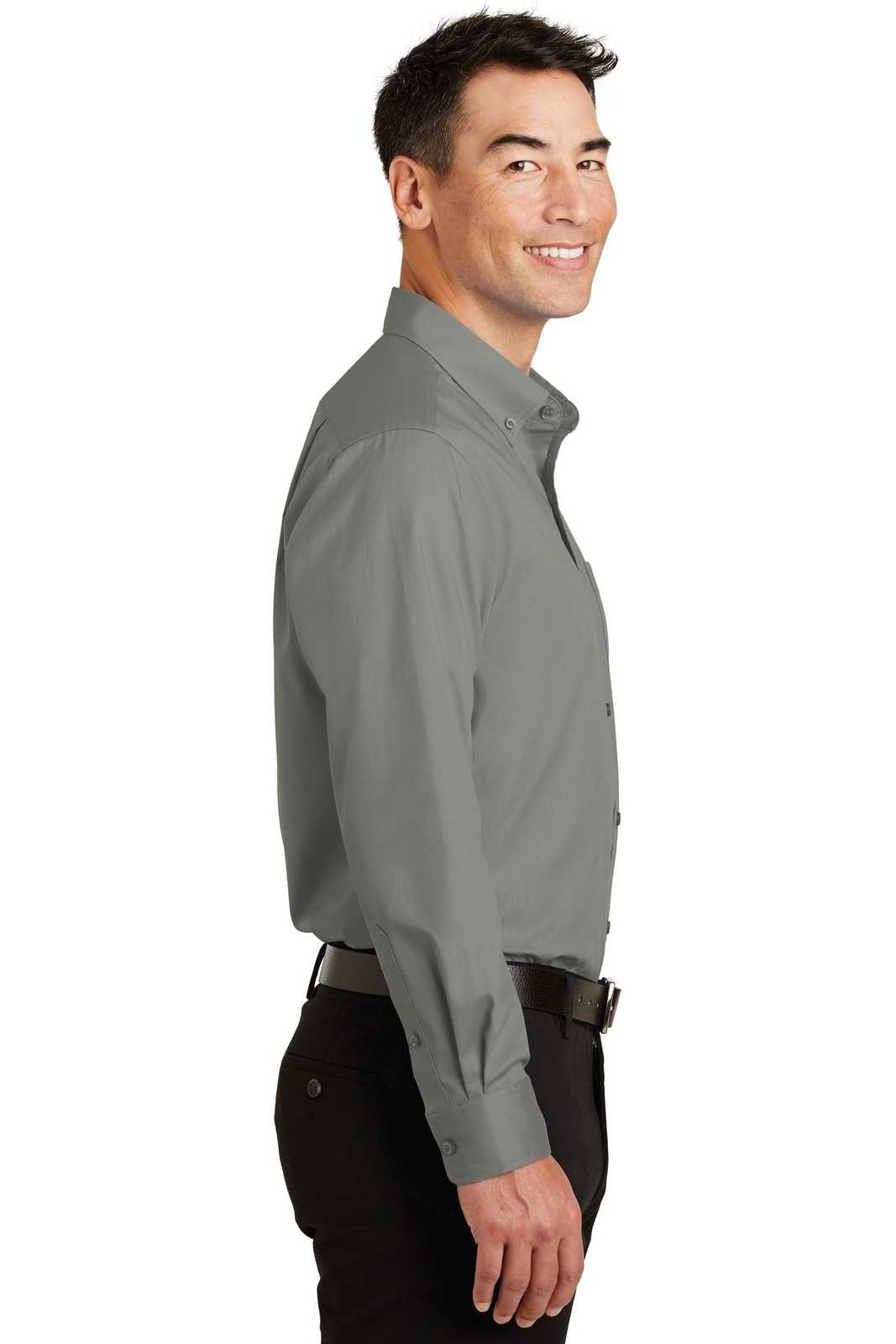 Port Authority S663 SuperPro Twill Shirt - Monument Gray - HIT a Double - 3