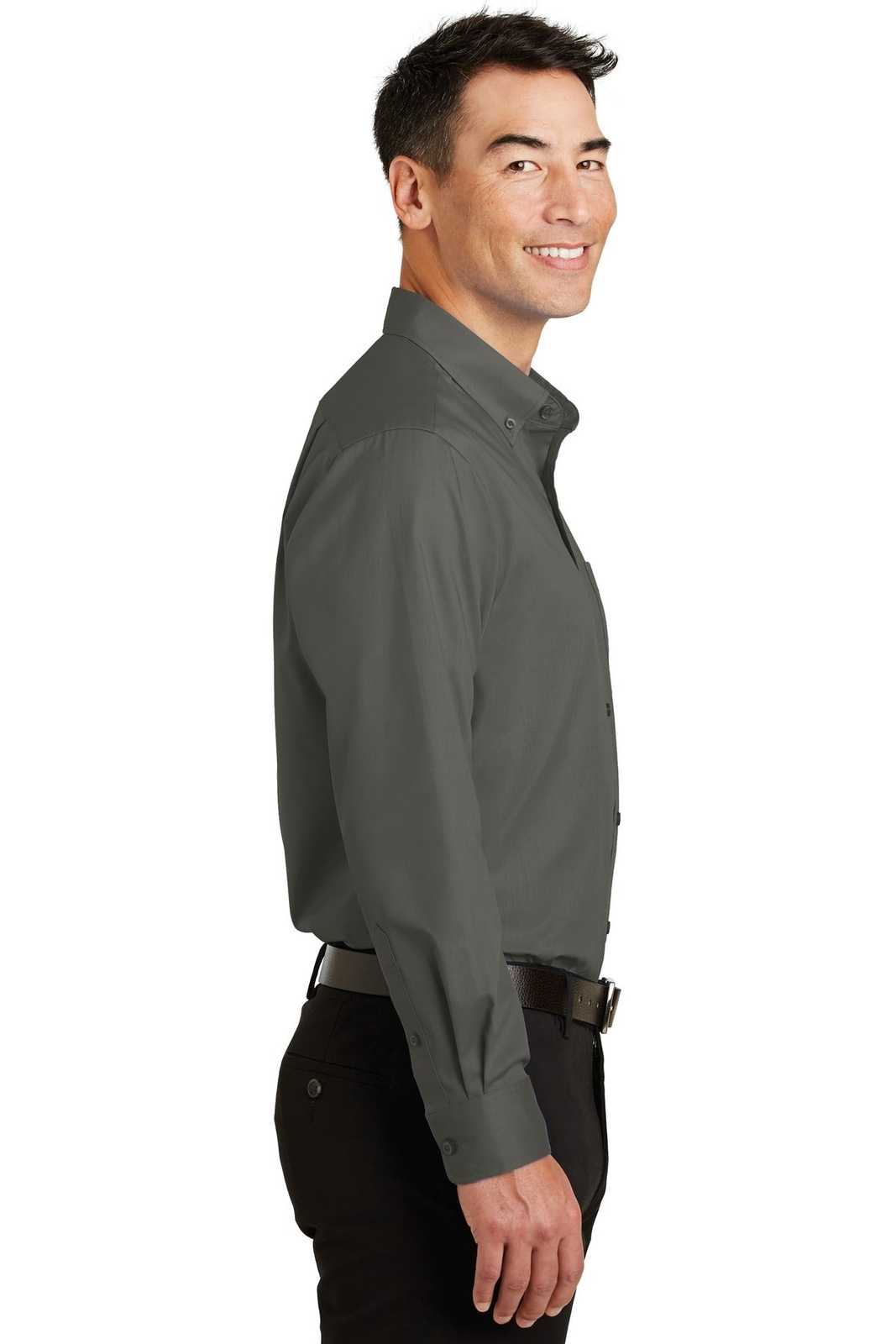 Port Authority S663 SuperPro Twill Shirt - Sterling Gray - HIT a Double - 3