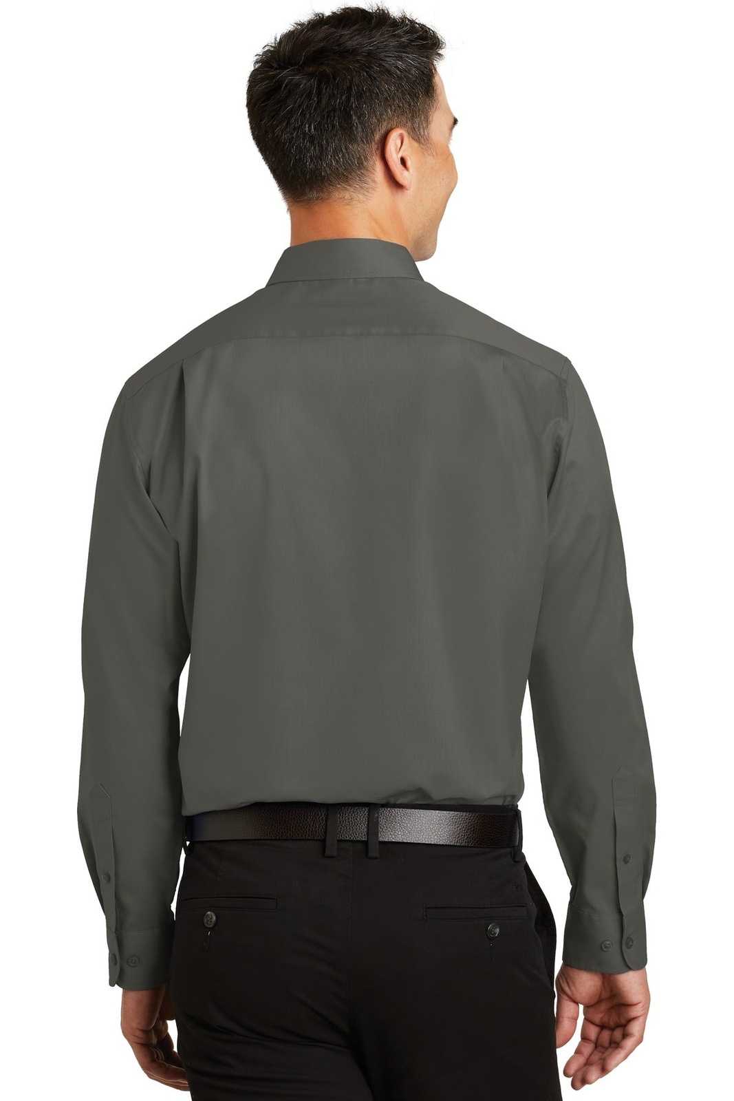 Port Authority S663 SuperPro Twill Shirt - Sterling Gray - HIT a Double - 2