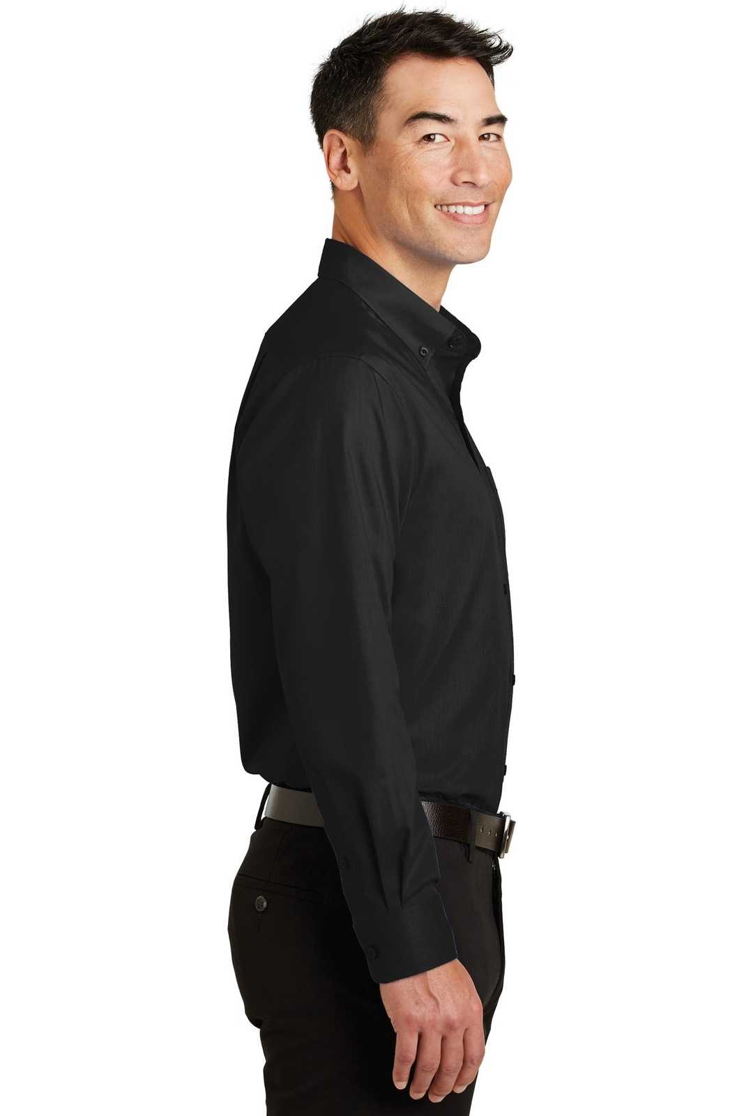 Port Authority S663 Superpro Twill Shirt - Black - HIT a Double - 3