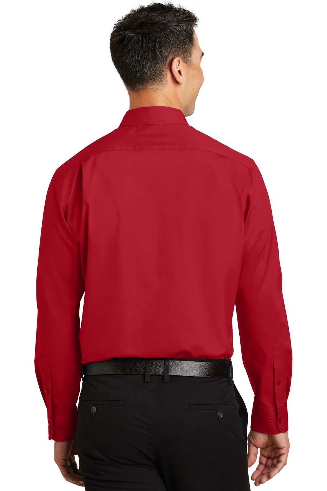 Port Authority S663 Superpro Twill Shirt - Rich Red - HIT a Double - 2
