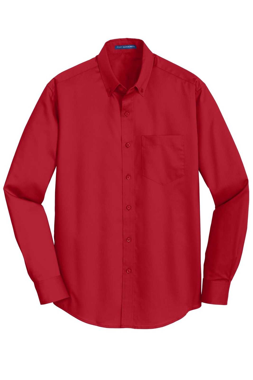 Port Authority S663 Superpro Twill Shirt - Rich Red - HIT a Double - 5