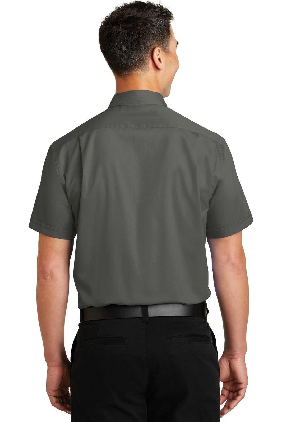 Port Authority S664 Short Sleeve SuperPro Twill Shirt - Sterling Gray - HIT a Double - 2