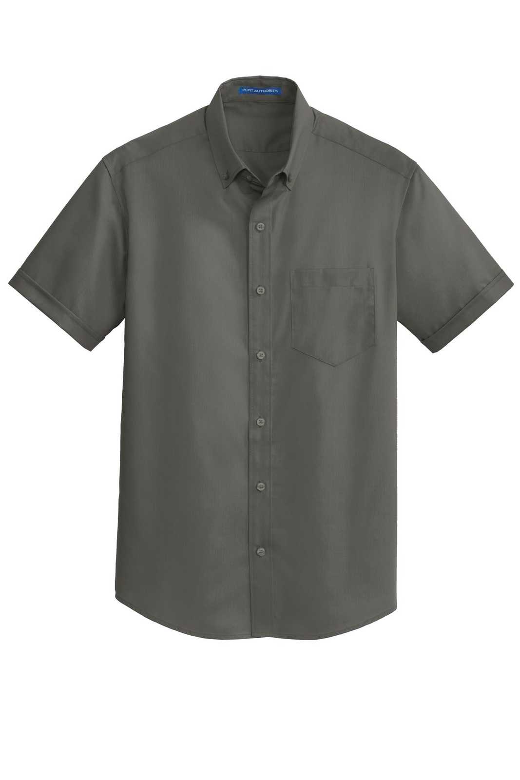 Port Authority S664 Short Sleeve SuperPro Twill Shirt - Sterling Gray - HIT a Double - 5