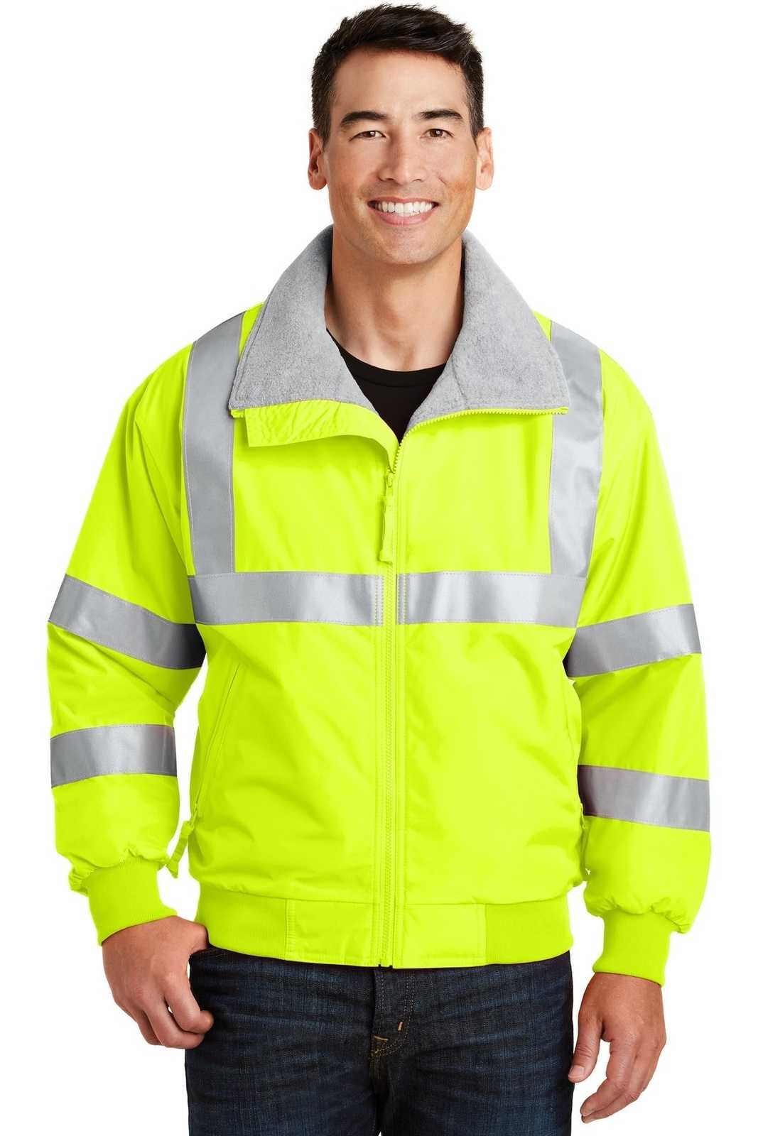 Port Authority SRJ754 Enhanced Visibility Challenger Jacket with Reflective Taping - Safety Yellow Reflective - HIT a Double - 1