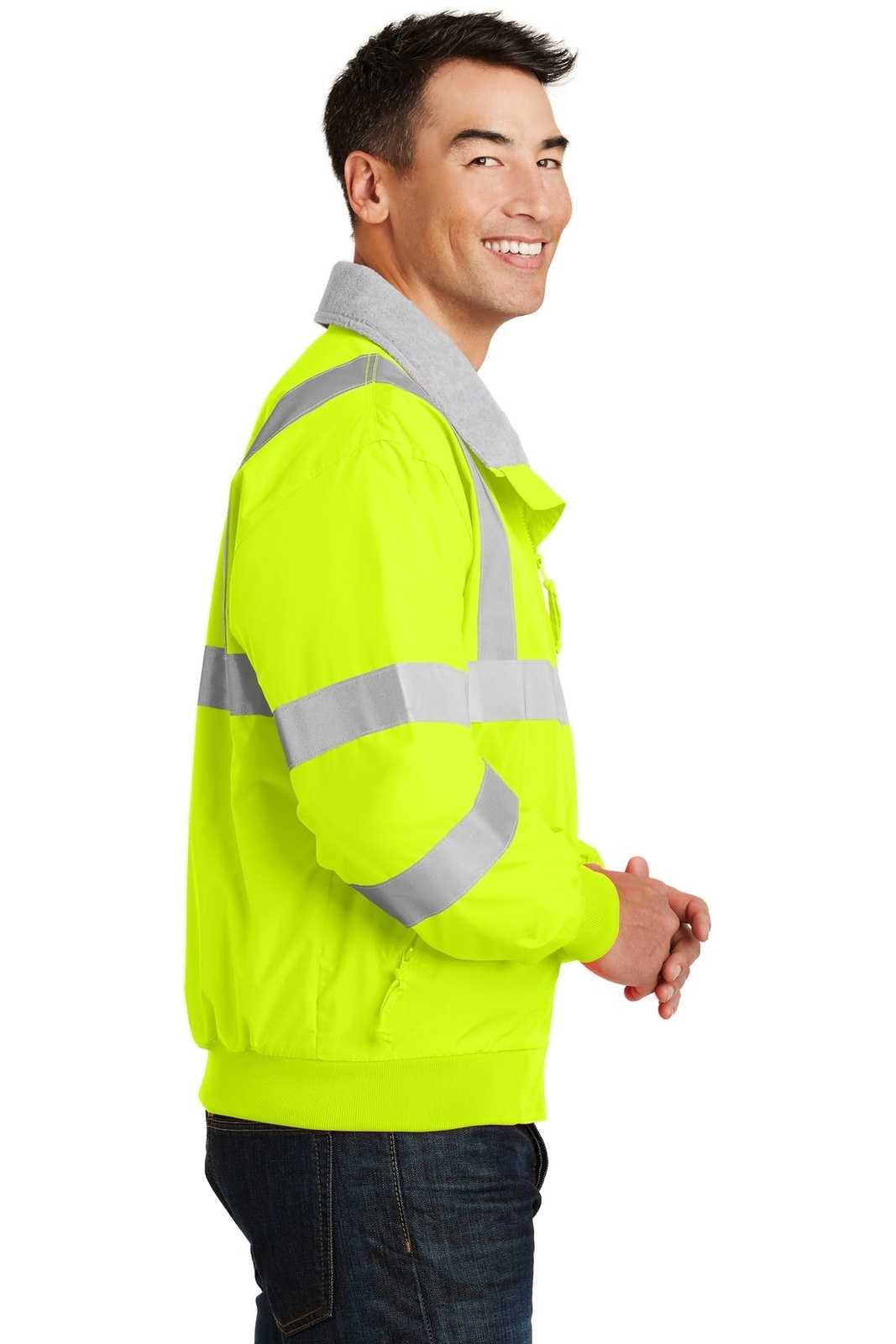 Port Authority SRJ754 Enhanced Visibility Challenger Jacket with Reflective Taping - Safety Yellow Reflective - HIT a Double - 3