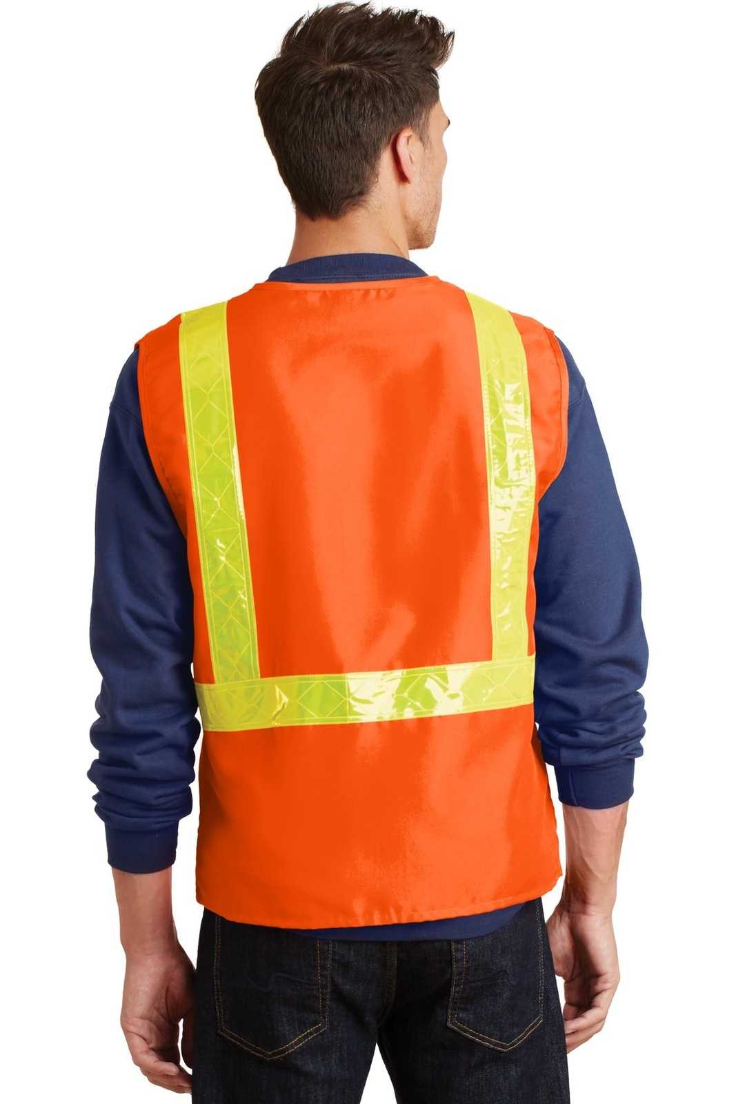 Port Authority SV01 Enhanced Visibility Vest - Safety Orange Reflective - HIT a Double - 1