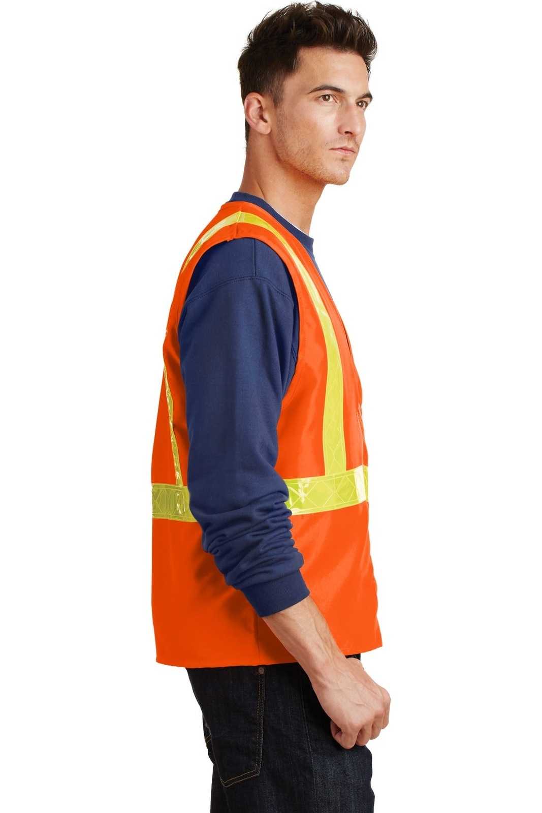 Port Authority SV01 Enhanced Visibility Vest - Safety Orange Reflective - HIT a Double - 3