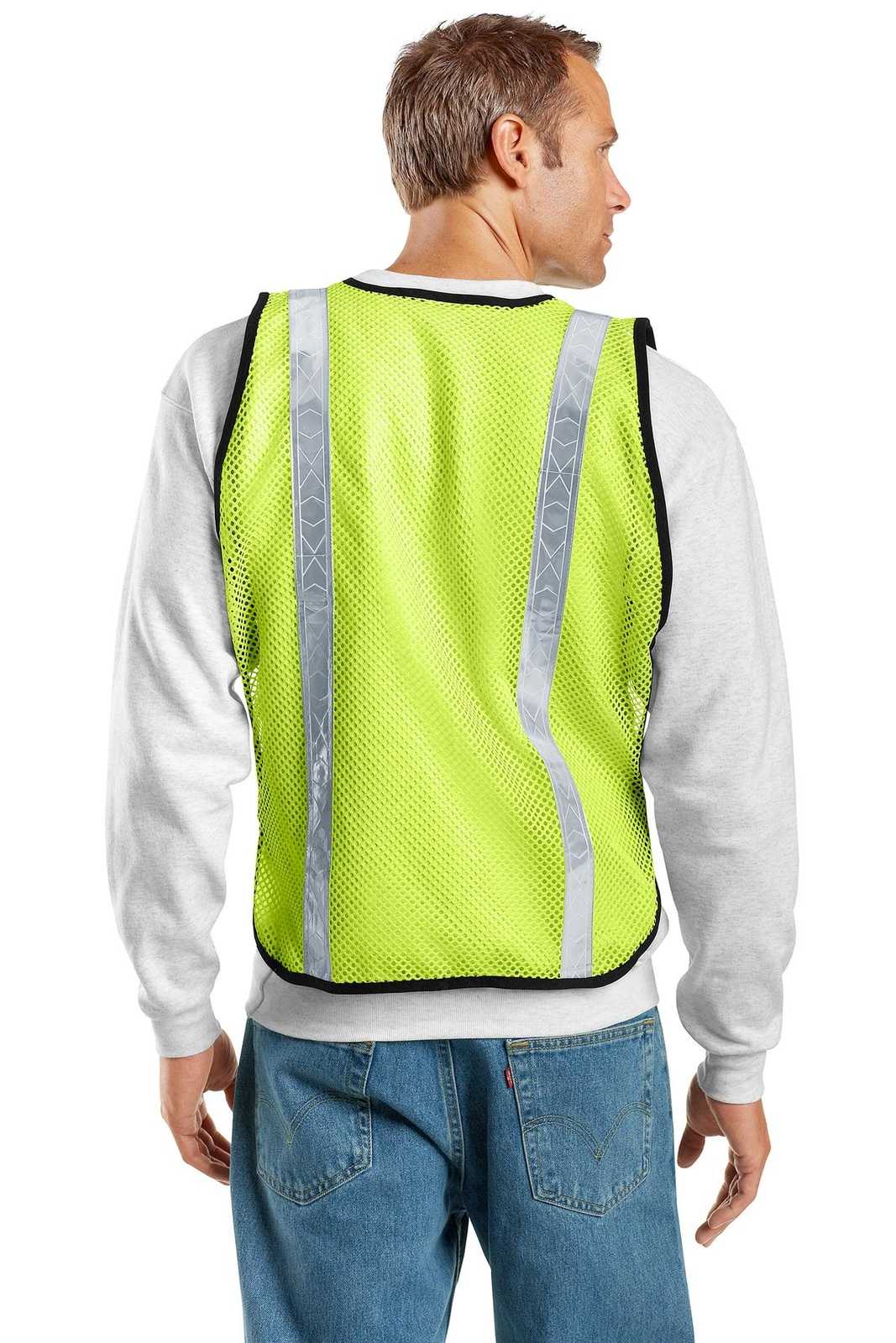 Port Authority SV02 Mesh Enhanced Visibility Vest - Safety Yellow - HIT a Double - 2