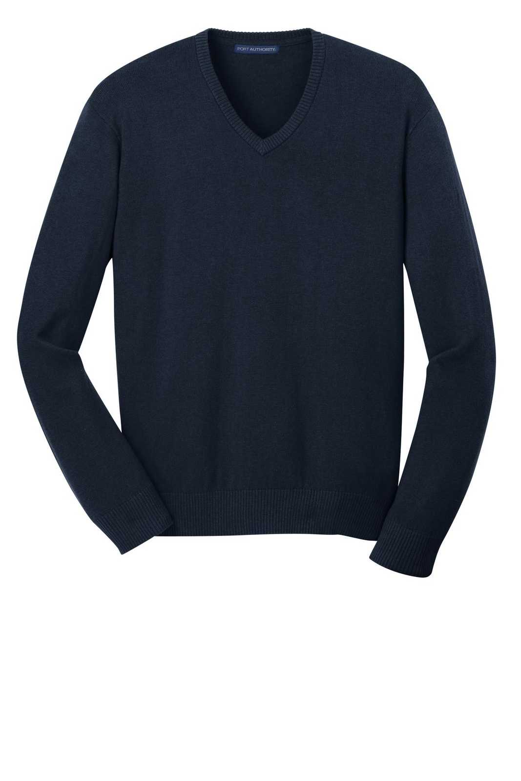 Port Authority SW285 V-Neck Sweater - Navy - HIT a Double - 5