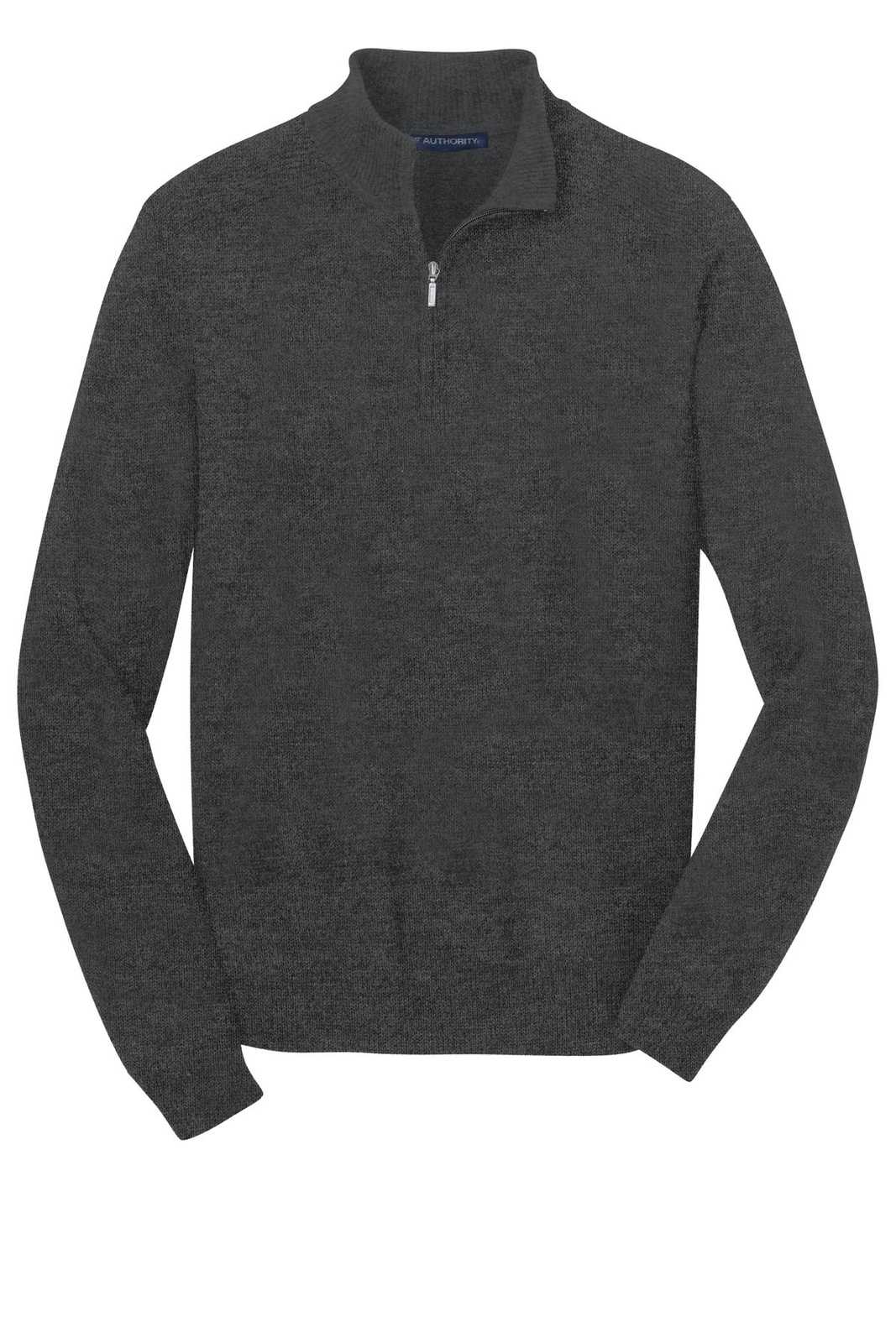 Port Authority SW290 1/2-Zip Sweater - Charcoal Heather - HIT a Double - 5
