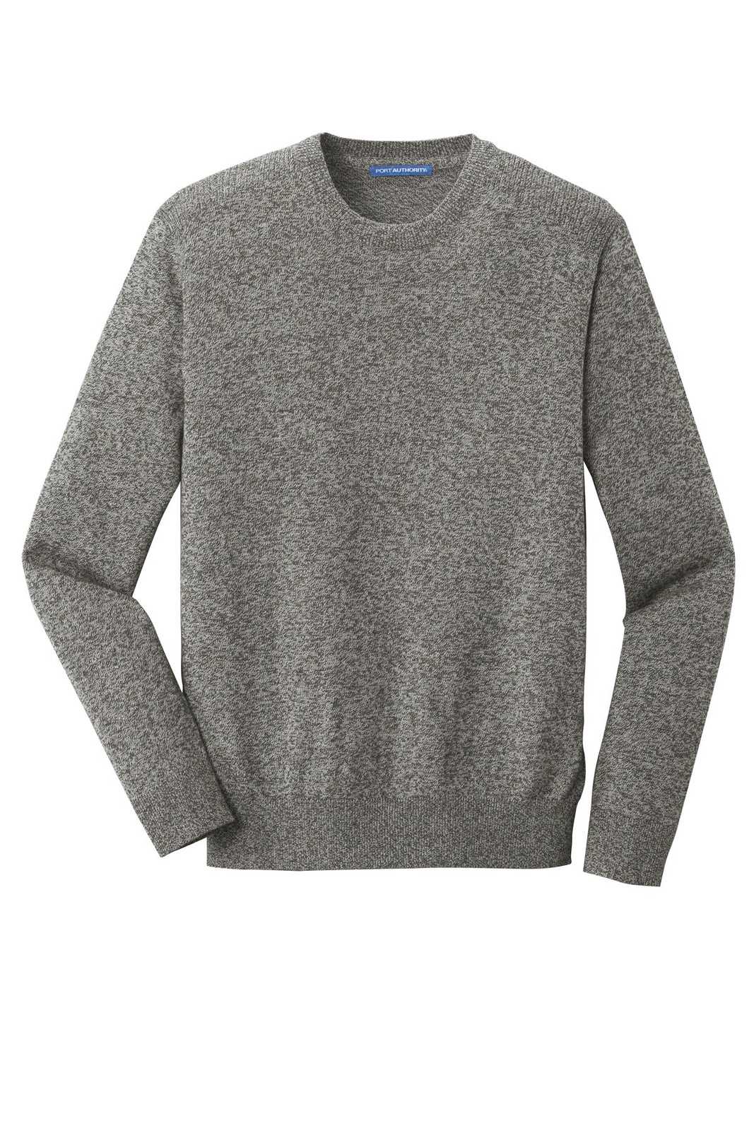 Port Authority SW417 Marled Crew Sweater - Warm Gray Marl - HIT a Double - 5