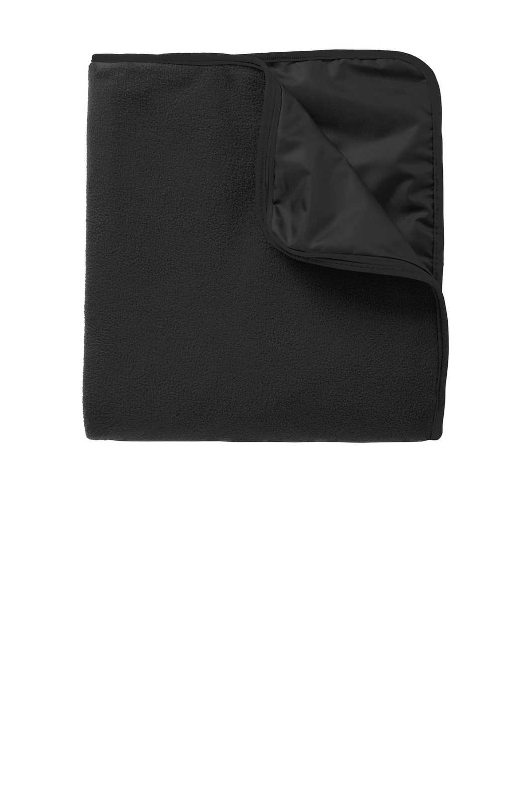 Port Authority TB850 Fleece & Poly Travel Blanket - Black Black - HIT a Double - 1