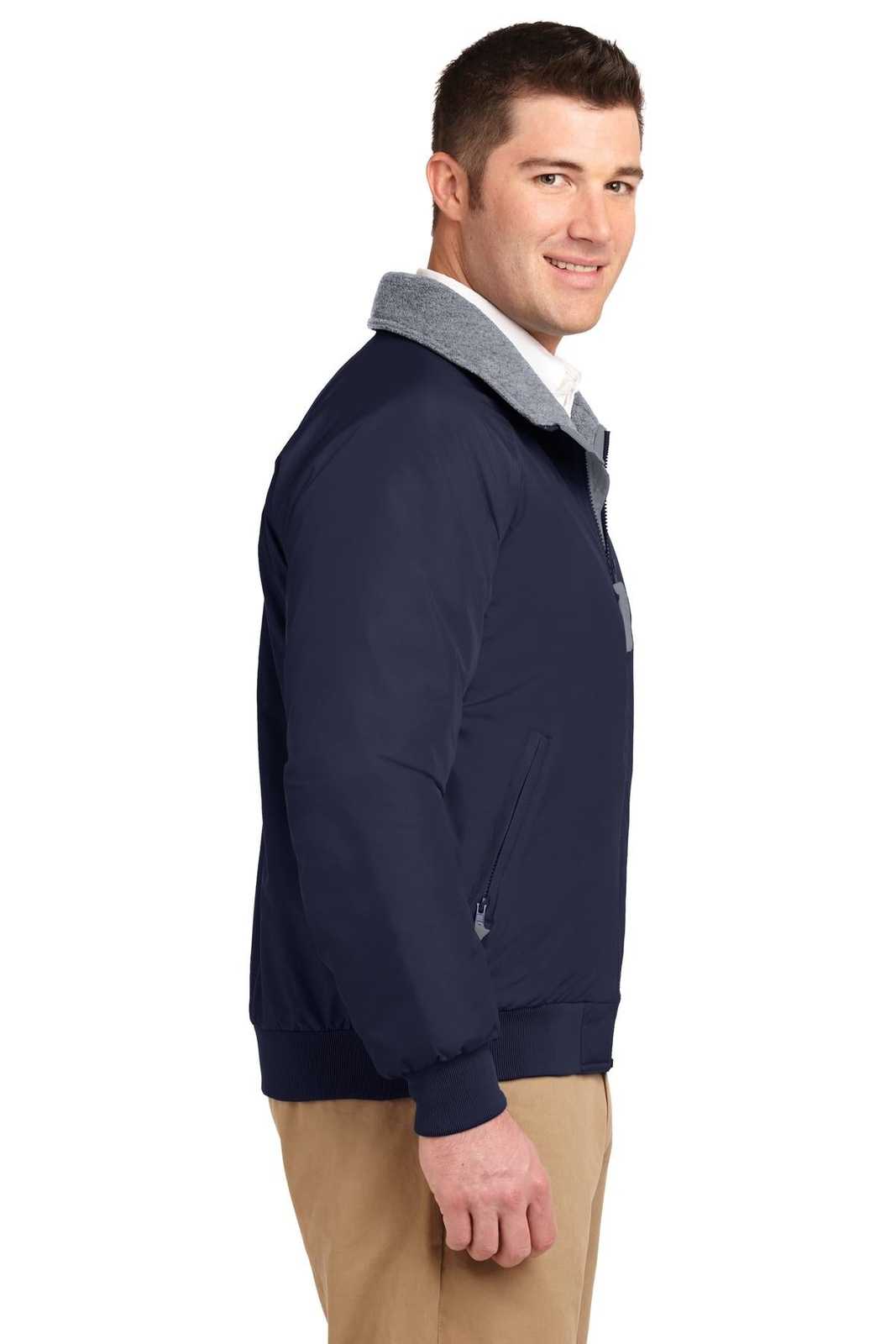 Port Authority TLJ754 Tall Challenger Jacket - True Navy Gray Heather - HIT a Double - 3