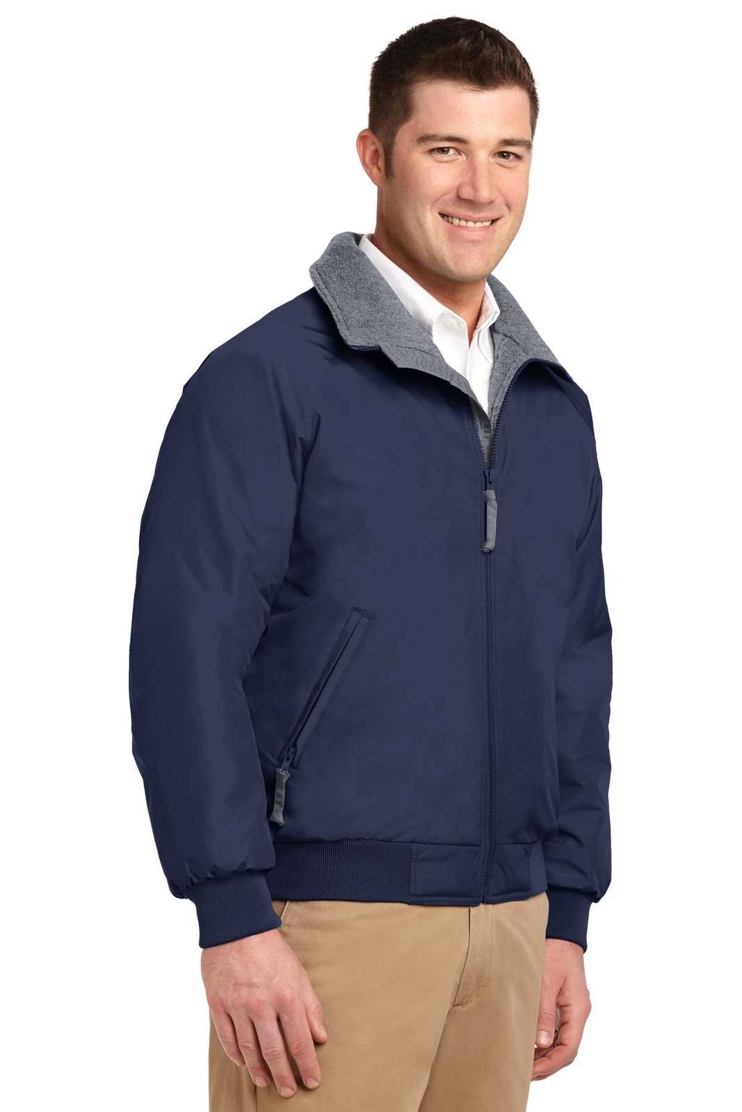 Port Authority TLJ754 Tall Challenger Jacket - True Navy Gray Heather - HIT a Double - 4