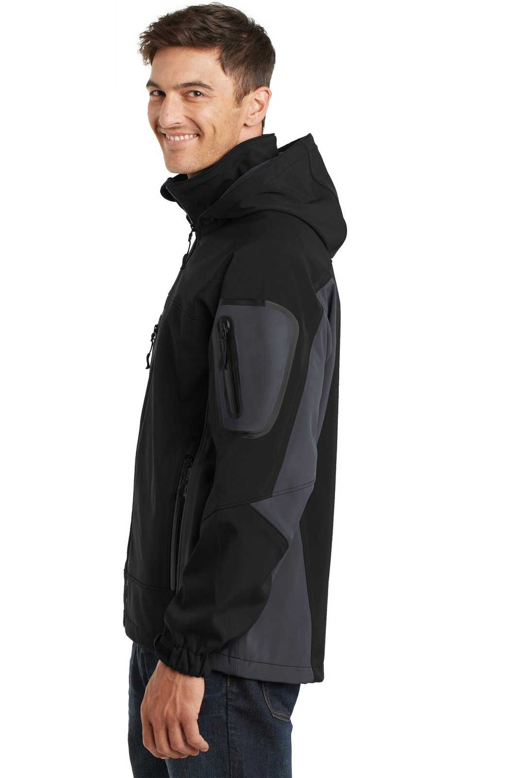 Port Authority TLJ798 Tall Waterproof Soft Shell Jacket - Black Graphite - HIT a Double - 3
