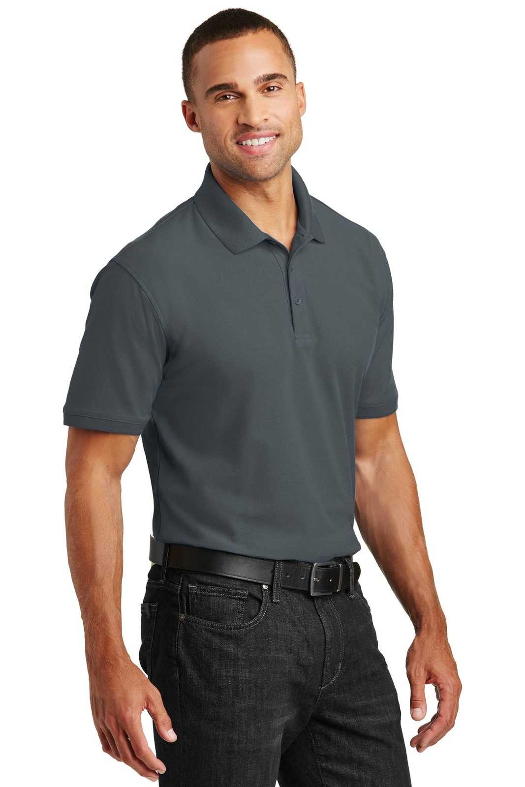 Port Authority TLK100 Tall Core Classic Pique Polo - Graphite - HIT a Double - 4