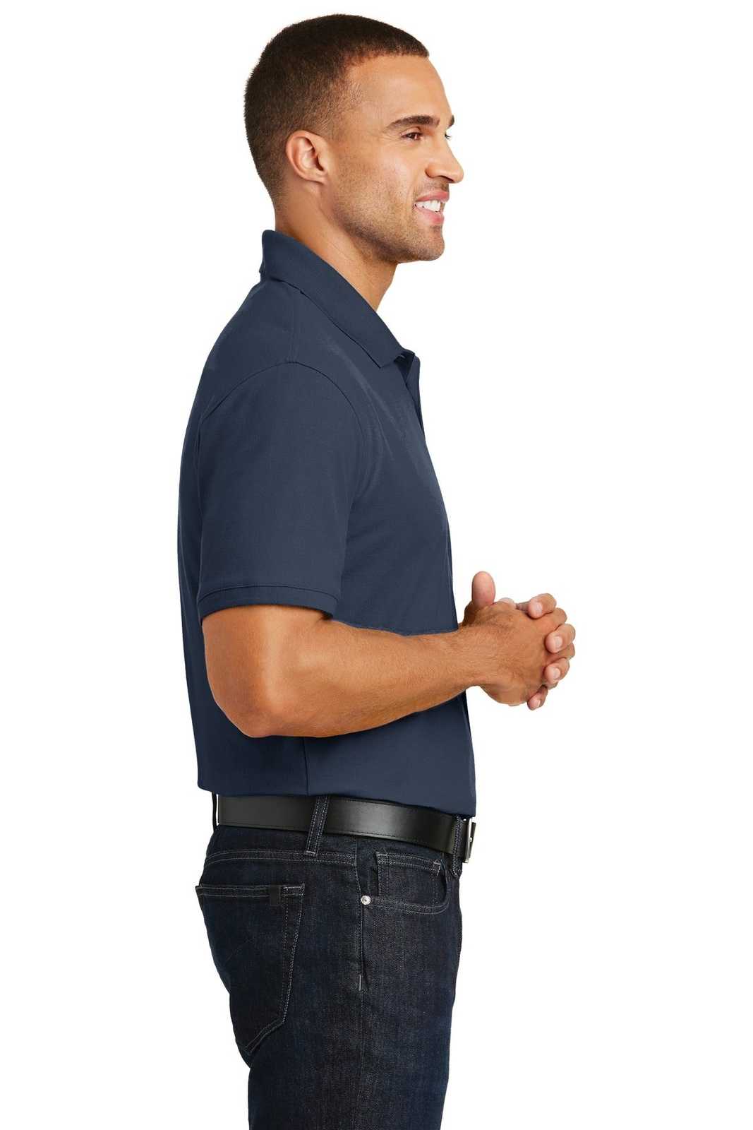 Port Authority TLK100 Tall Core Classic Pique Polo - River Blue Navy - HIT a Double - 3