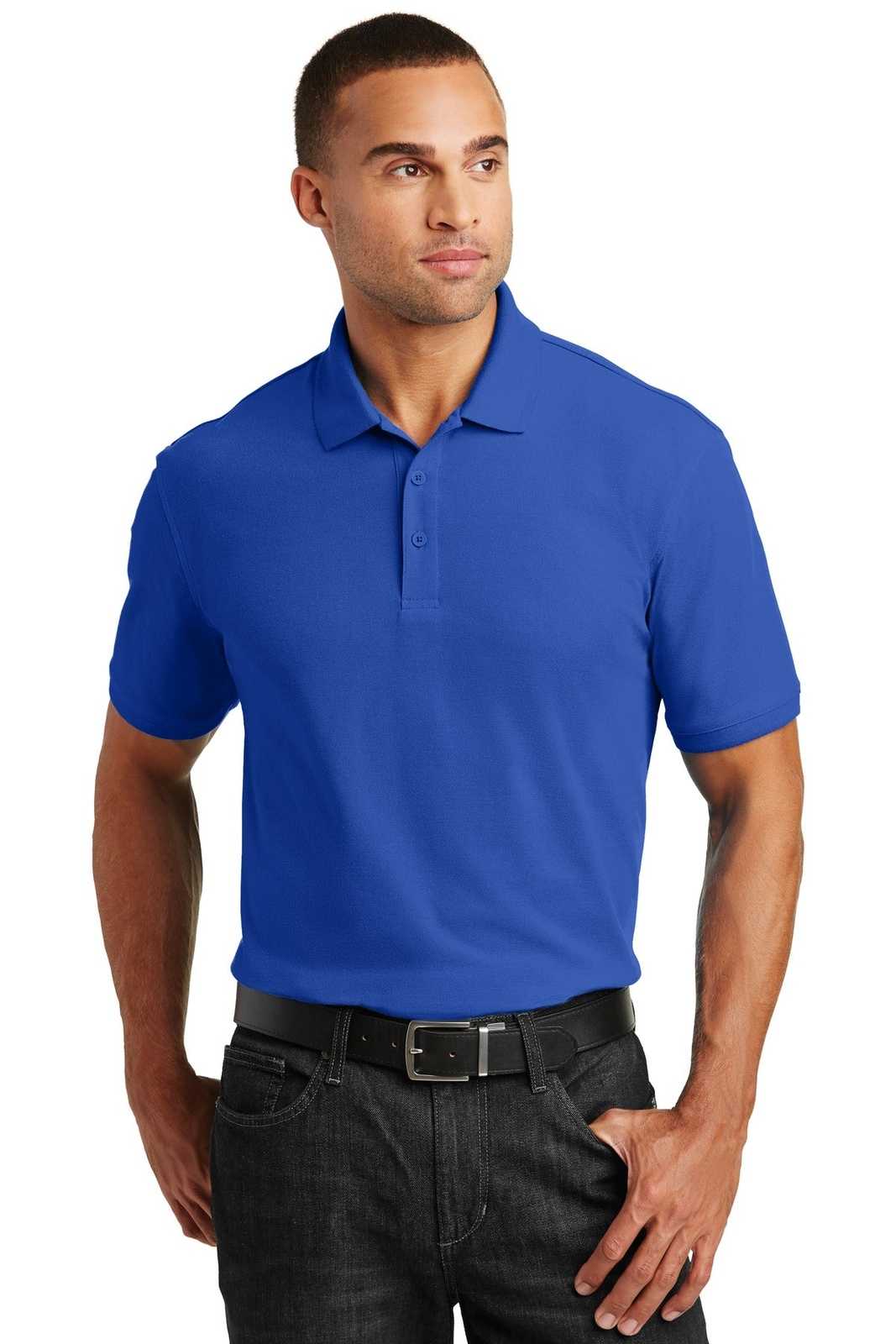 Port Authority TLK100 Tall Core Classic Pique Polo - True Royal - HIT a Double - 1