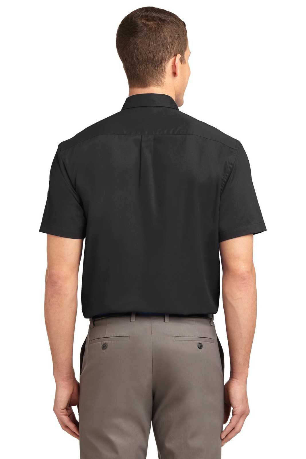 Port Authority TLS508 Tall Short Sleeve Easy Care Shirt - Black Light Stone - HIT a Double - 1