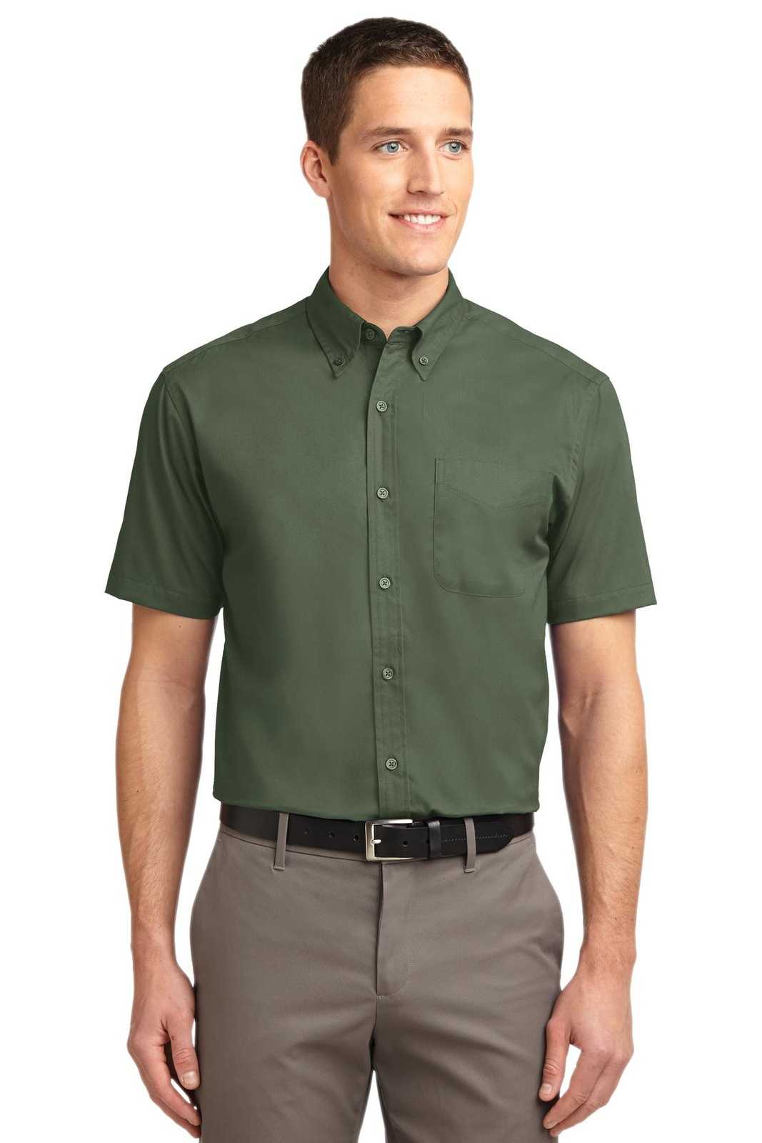Port Authority TLS508 Tall Short Sleeve Easy Care Shirt - Clover Green - HIT a Double - 1