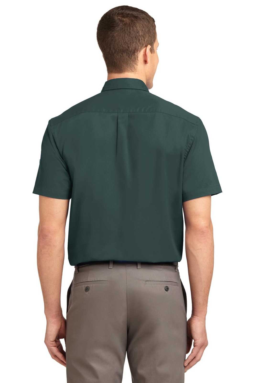 Port Authority TLS508 Tall Short Sleeve Easy Care Shirt - Dark Green Navy - HIT a Double - 2