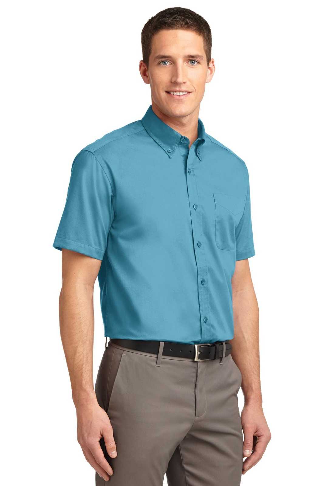 Port Authority TLS508 Tall Short Sleeve Easy Care Shirt - Maui Blue - HIT a Double - 4