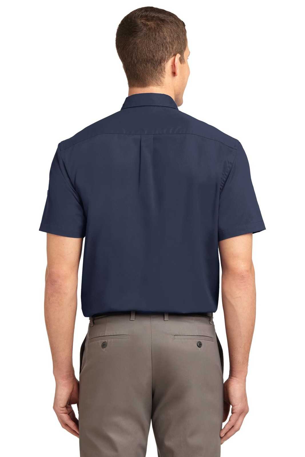 Port Authority TLS508 Tall Short Sleeve Easy Care Shirt - Navy Light Stone - HIT a Double - 2