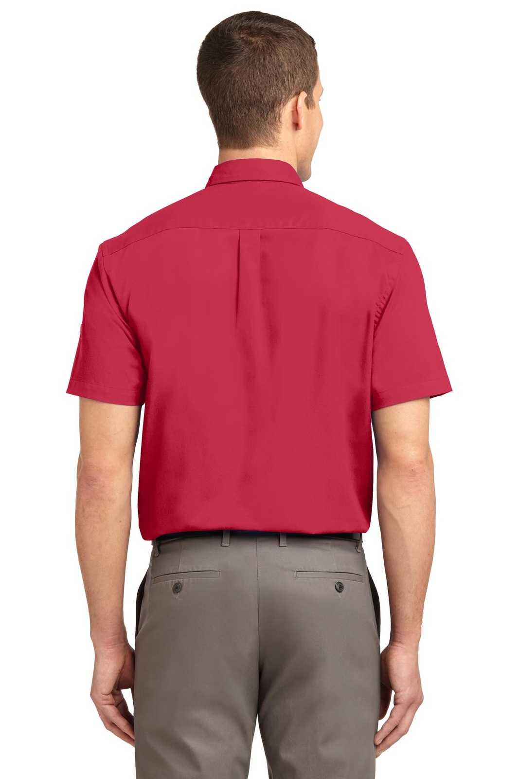 Port Authority TLS508 Tall Short Sleeve Easy Care Shirt - Red Light Stone - HIT a Double - 2