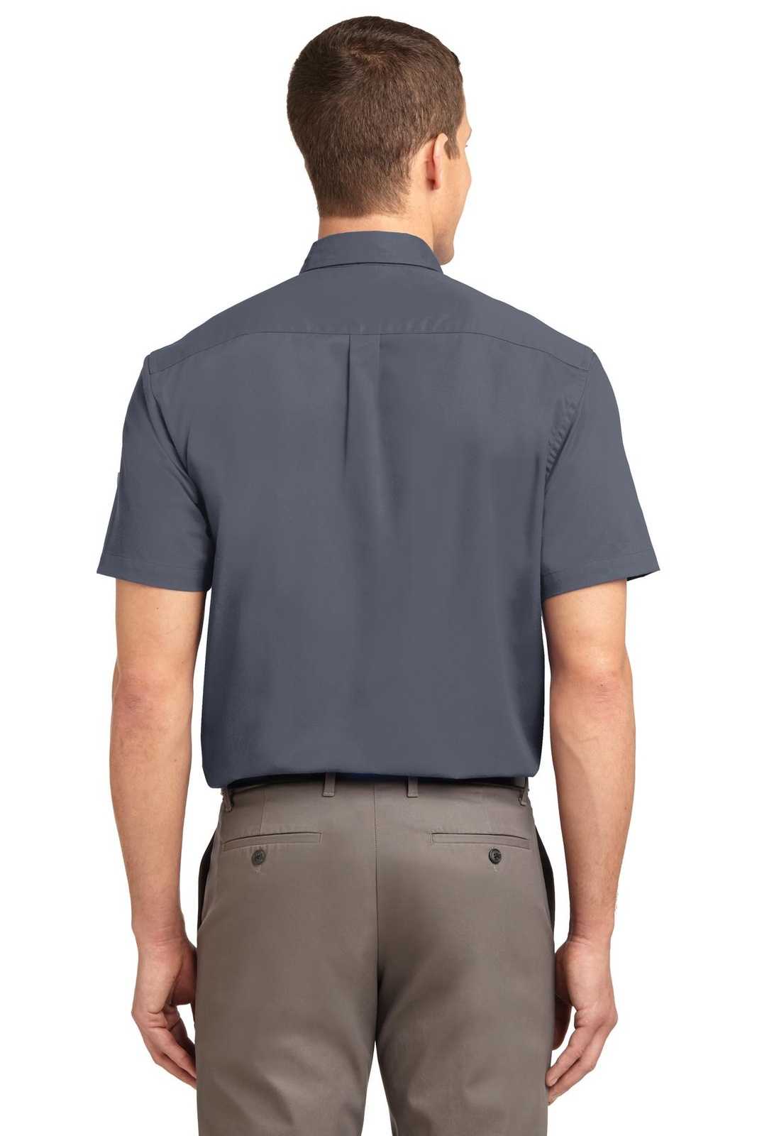 Port Authority TLS508 Tall Short Sleeve Easy Care Shirt - Steel Gray Light Stone - HIT a Double - 2