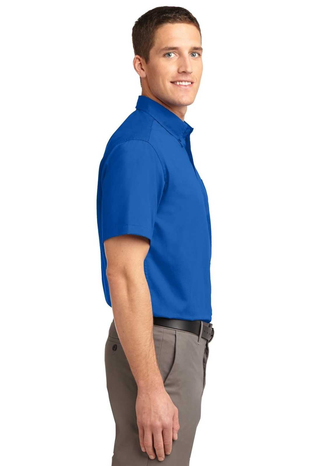 Port Authority TLS508 Tall Short Sleeve Easy Care Shirt - Strong Blue - HIT a Double - 3