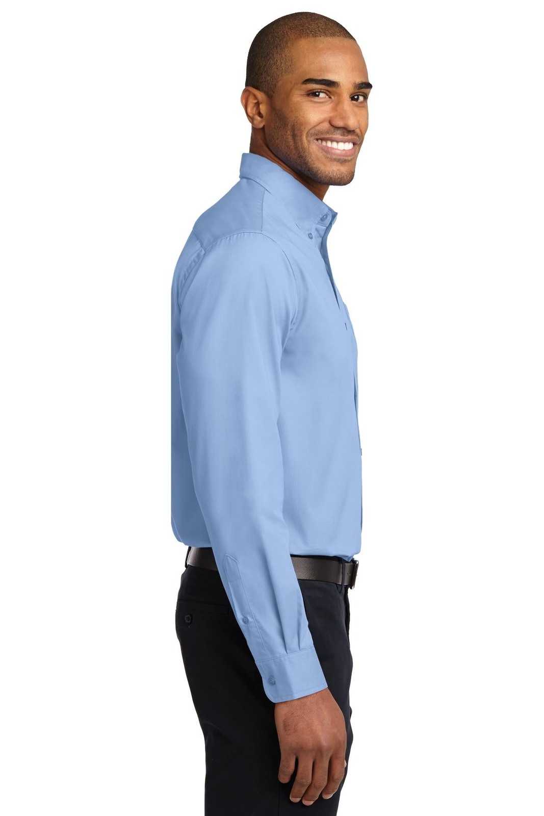 Port Authority TLS608 Tall Long Sleeve Easy Care Shirt - Light Blue Light Stone - HIT a Double - 3