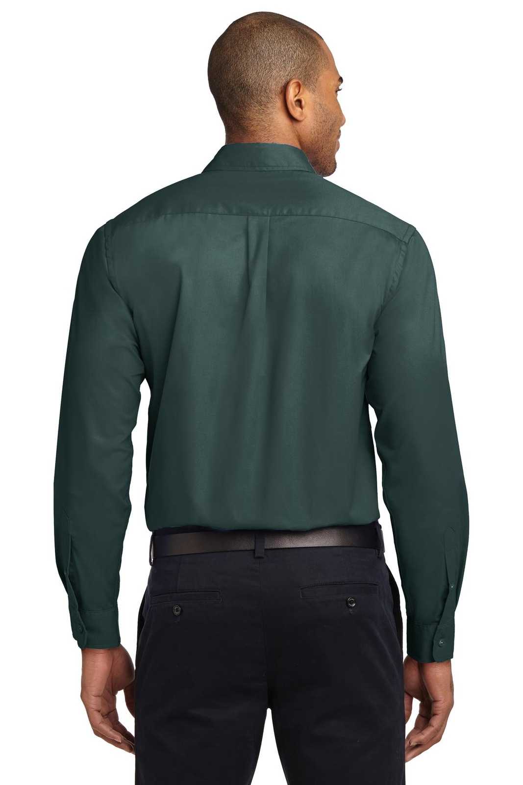 Port Authority TLS608 Tall Long Sleeve Easy Care Shirt - Dark Green Navy - HIT a Double - 2