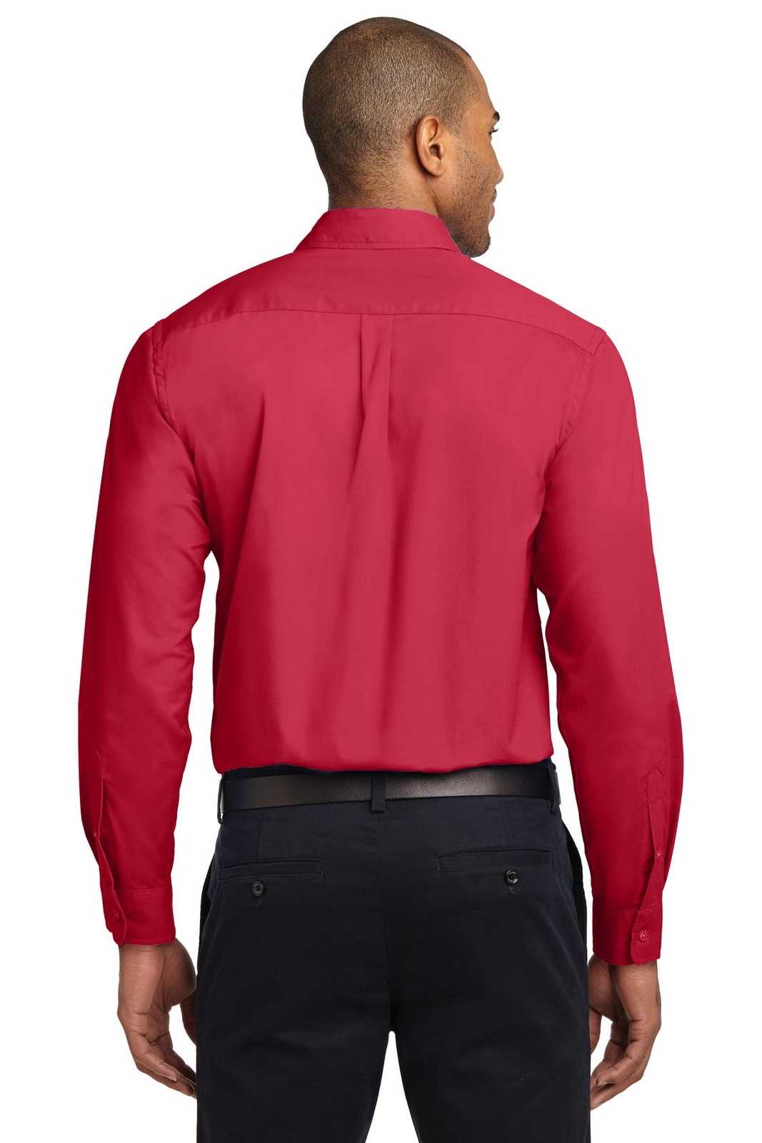 Port Authority TLS608 Tall Long Sleeve Easy Care Shirt - Red Light Stone - HIT a Double - 2