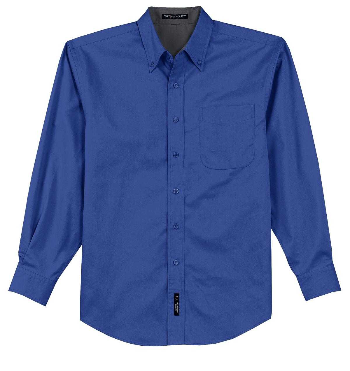 Port Authority TLS608 Tall Long Sleeve Easy Care Shirt - Royal Classic Navy - HIT a Double - 5