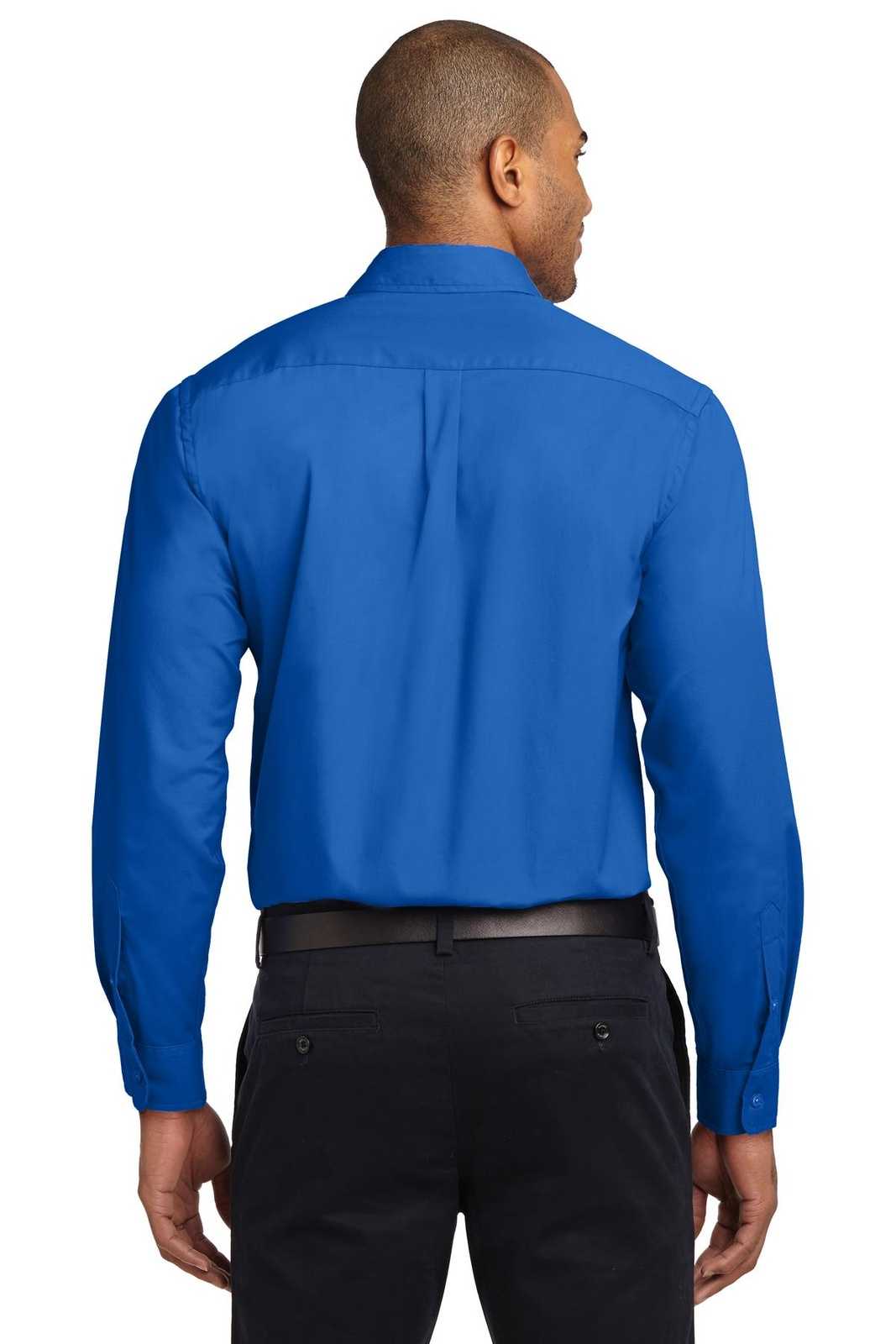 Port Authority TLS608 Tall Long Sleeve Easy Care Shirt - Strong Blue - HIT a Double - 2