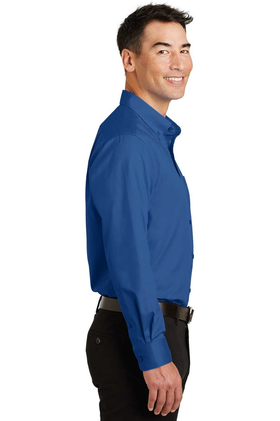 Port Authority TS663 Tall Superpro Twill Shirt - True Blue - HIT a Double - 3