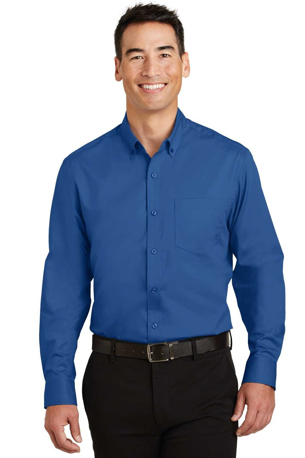 Port Authority TS663 Tall Superpro Twill Shirt - True Blue - HIT a Double - 1