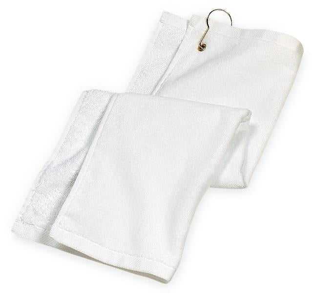 Port Authority TW51 Grommeted Golf Towel - White - HIT a Double - 1