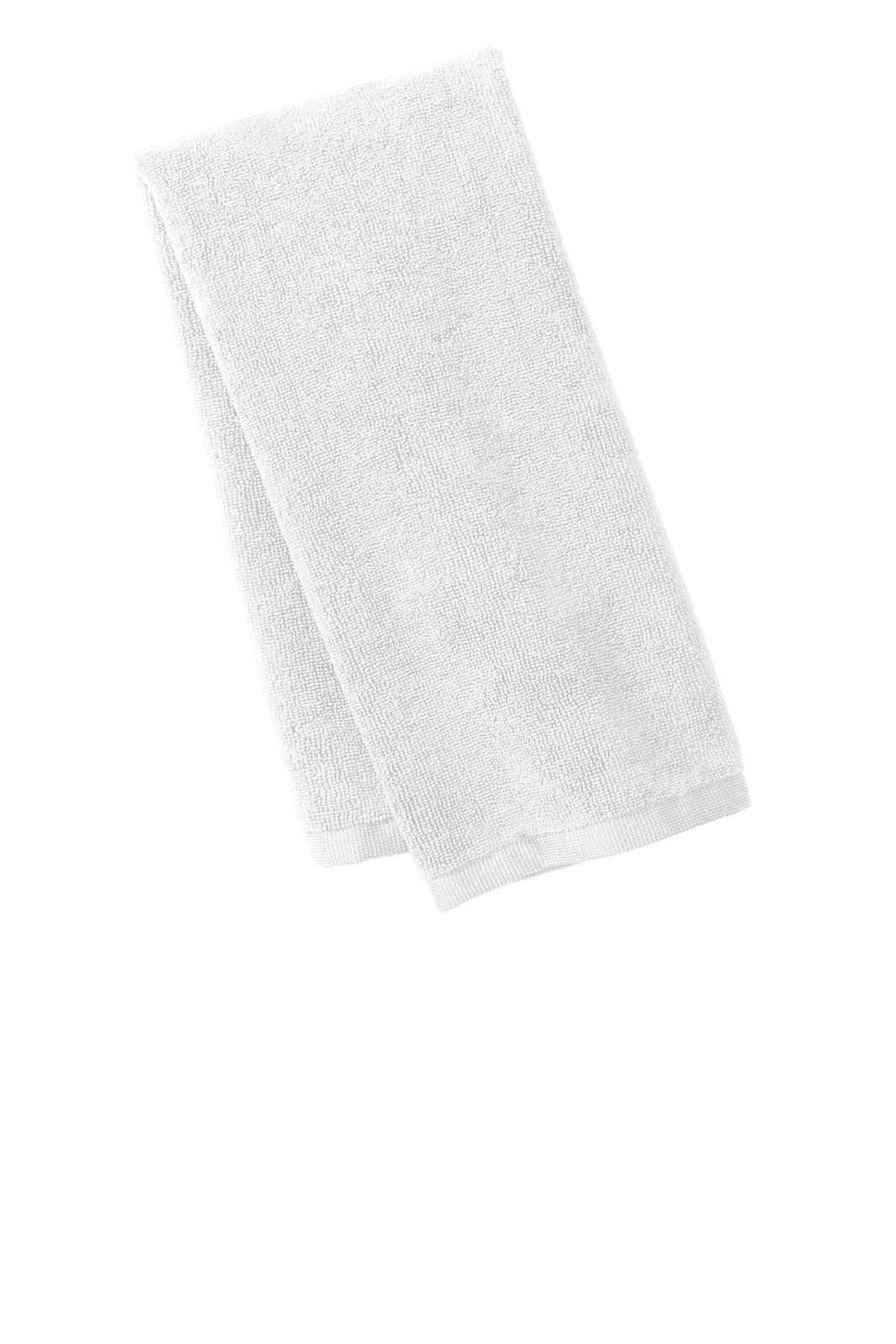 Port Authority TW540 Microfiber Golf Towel - White - HIT a Double - 1