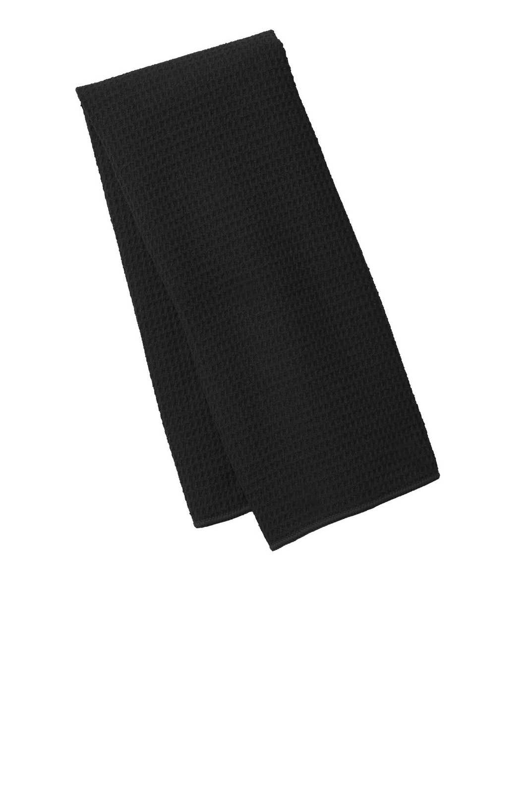 Port Authority TW59 Waffle Microfiber Fitness Towel - Black - HIT a Double - 1