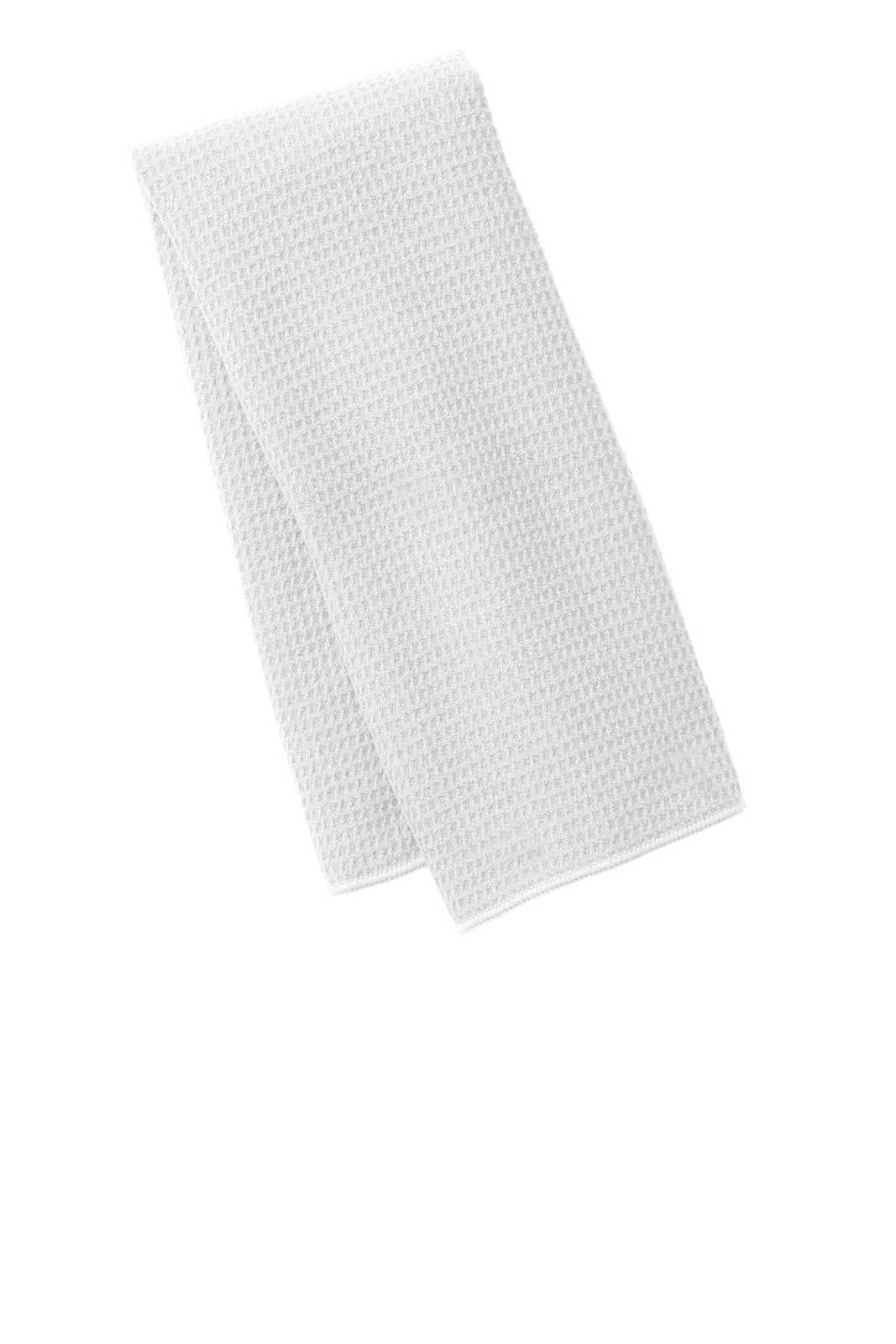 Port Authority TW59 Waffle Microfiber Fitness Towel - White - HIT a Double - 1