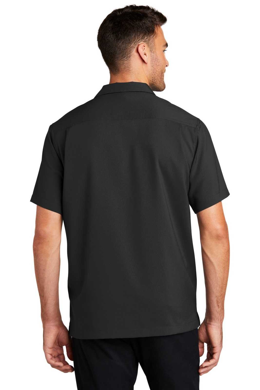 Port Authority W400 Short Sleeve Performance Staff Shirt - Black - HIT a Double - 2