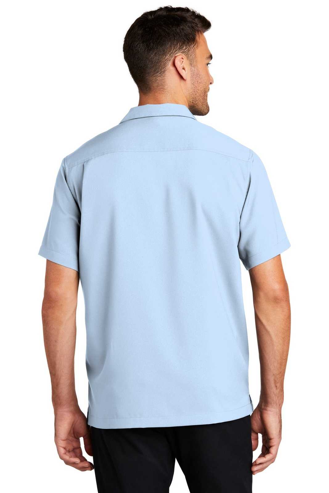 Port Authority W400 Short Sleeve Performance Staff Shirt - Cloud Blue - HIT a Double - 2