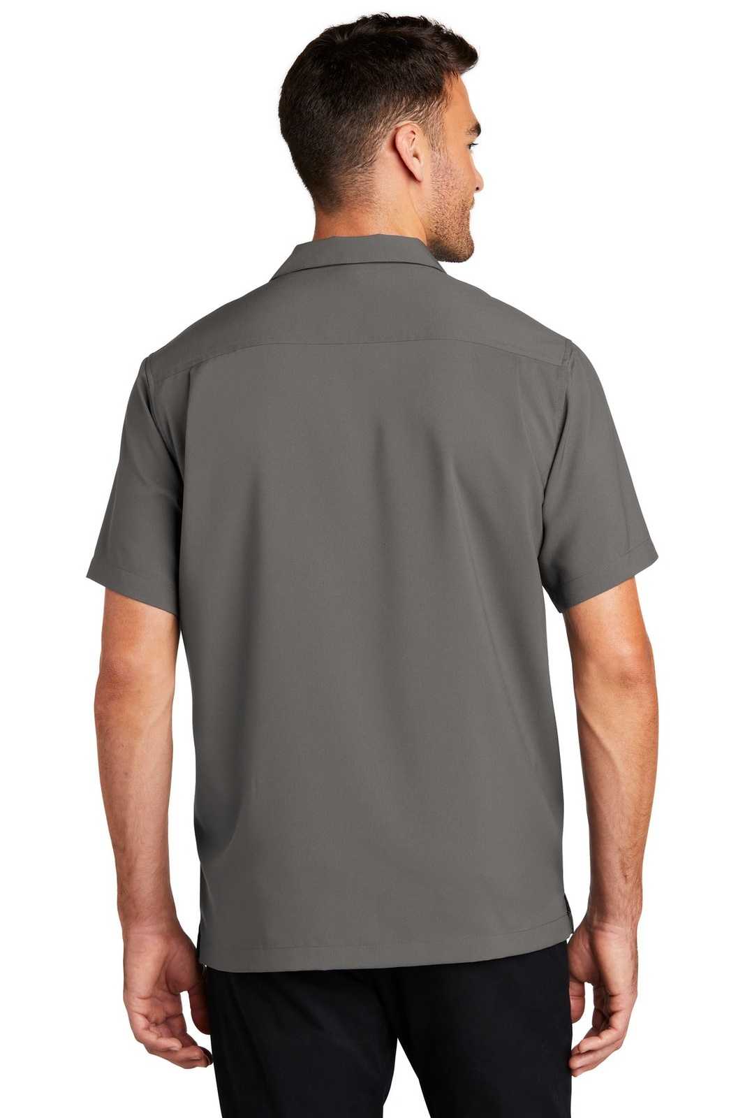 Port Authority W400 Short Sleeve Performance Staff Shirt - Graphite - HIT a Double - 1
