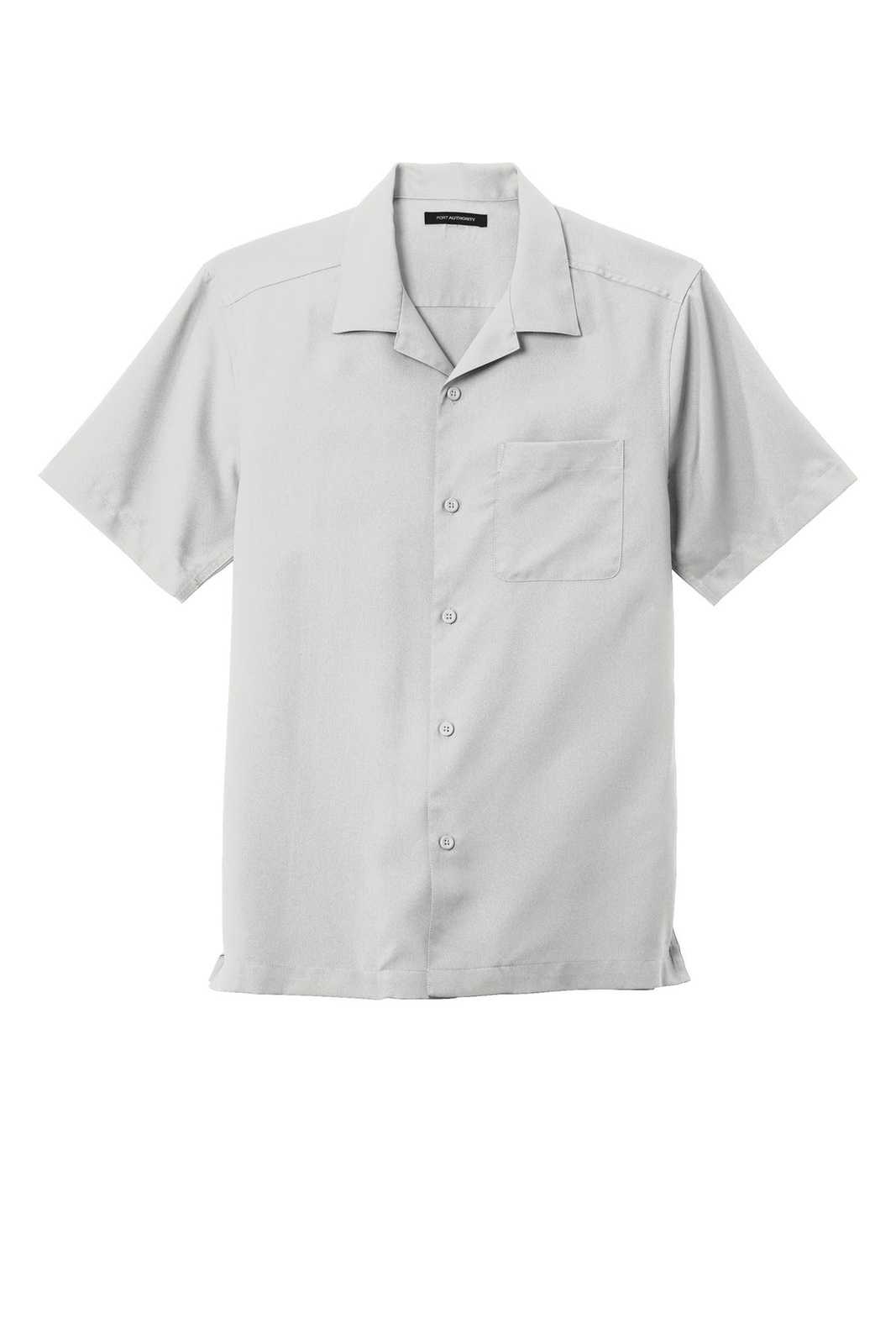 Port Authority W400 Short Sleeve Performance Staff Shirt - Silver - HIT a Double - 5
