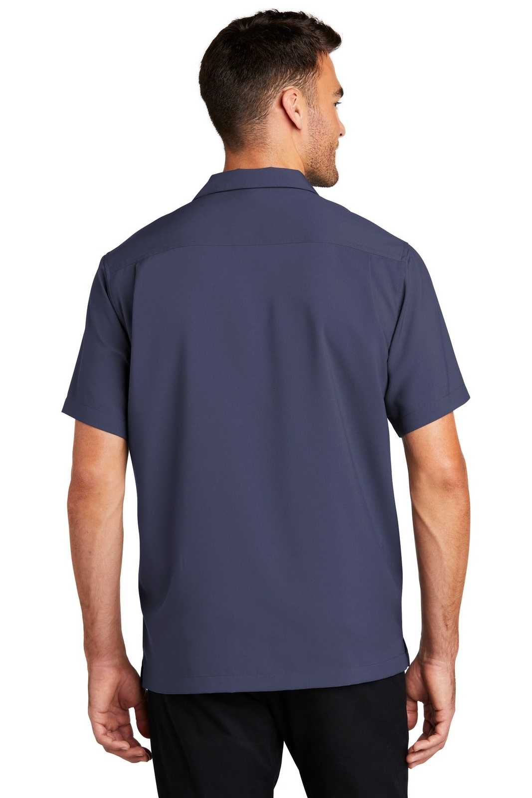 Port Authority W400 Short Sleeve Performance Staff Shirt - True Navy - HIT a Double - 1