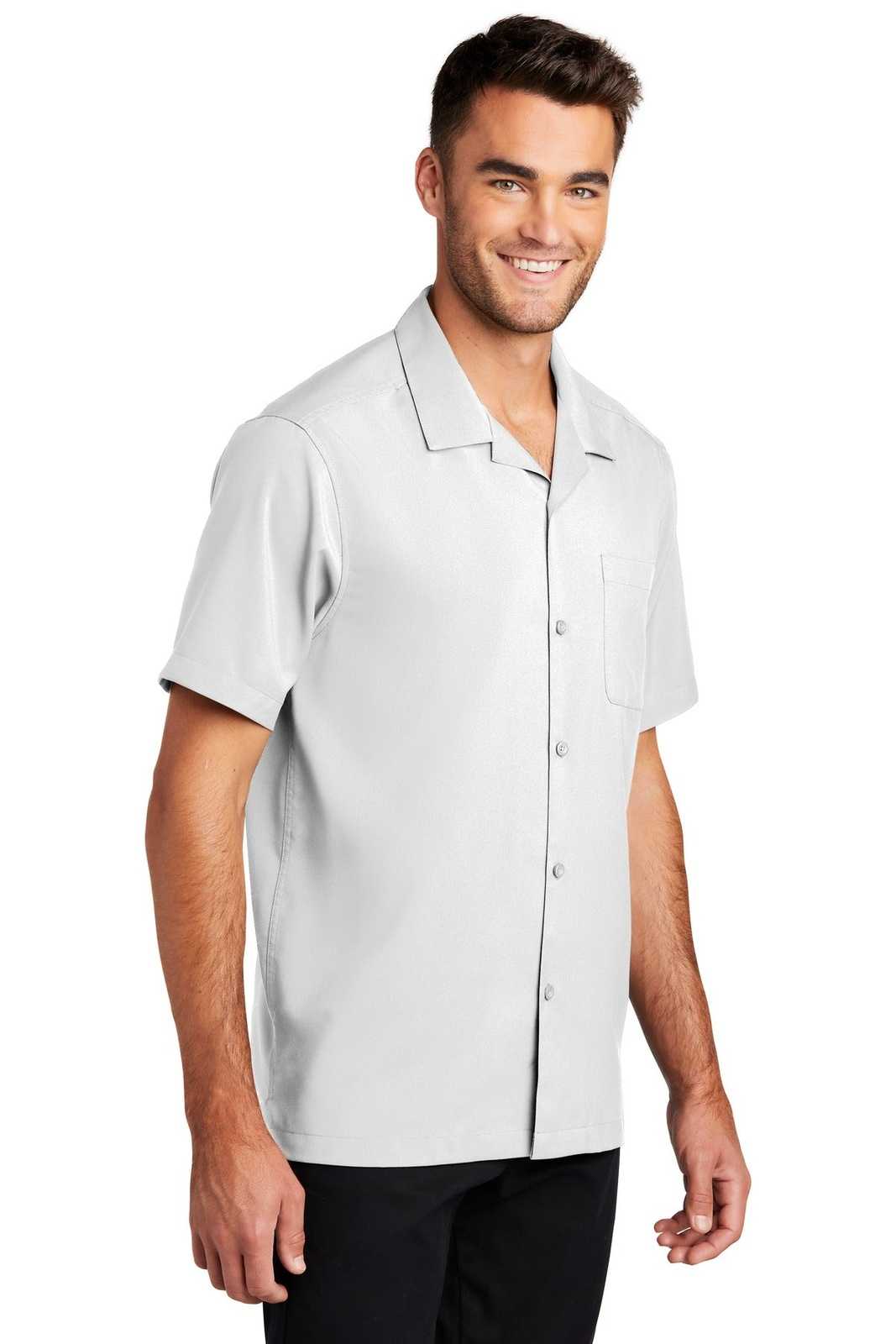 Port Authority W400 Short Sleeve Performance Staff Shirt - White - HIT a Double - 4