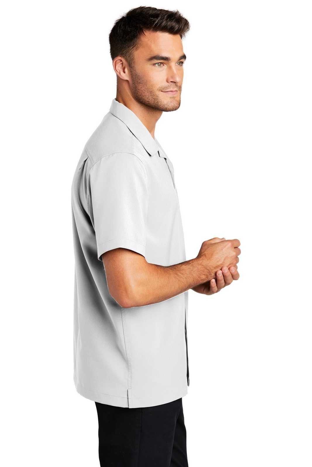 Port Authority W400 Short Sleeve Performance Staff Shirt - White - HIT a Double - 3
